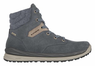 Lowa Alltag-Travelschuhe Furato GTX (Veloursleder, wasserdicht, seitlicher Reissverschluss) stahlblau Herren